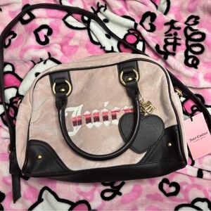 Juicy Couture Pink and Black Satchel